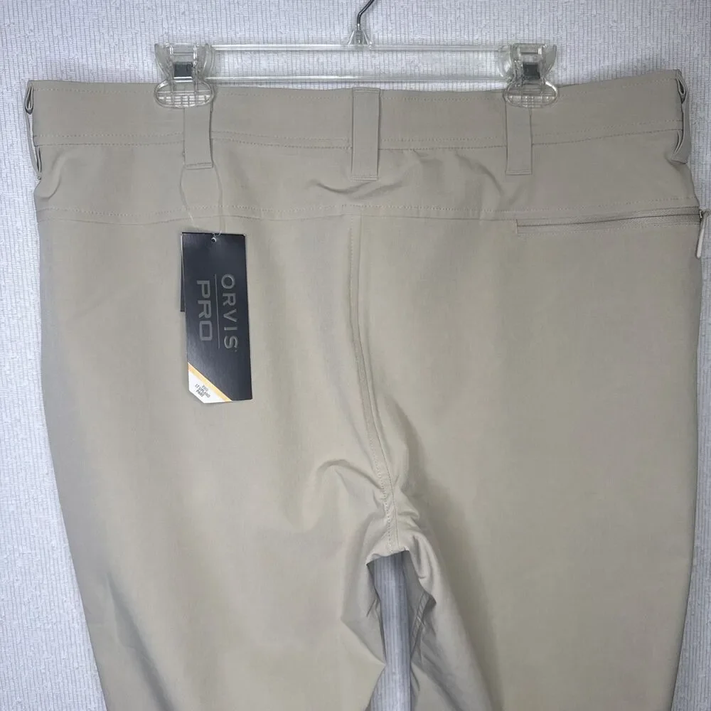 Orvis PRO LT Hunting Pants Mens 38x32 Tan Brown Nylon Lightweight Field Trousers